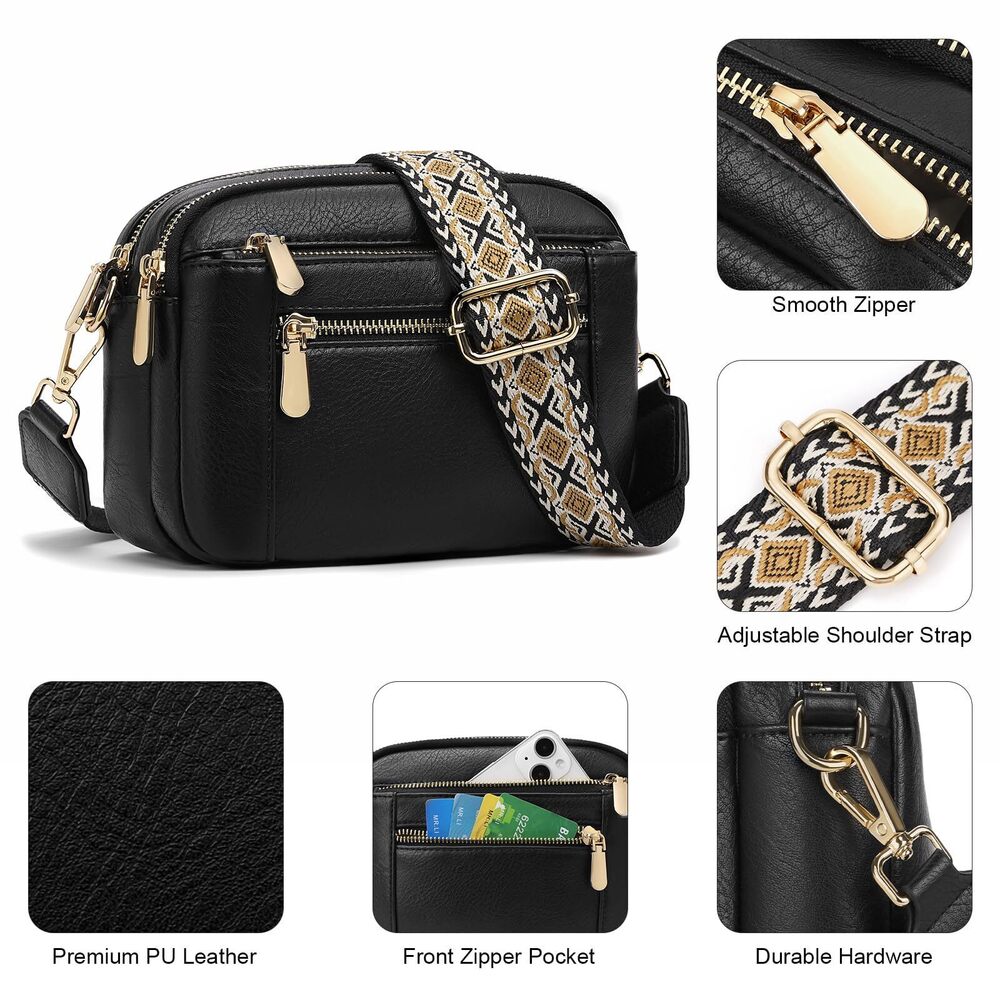 7552 Crossbody Purses Small Crossbody Bags Vegan Leather Trendy Shoulder - Picture 6 of 7